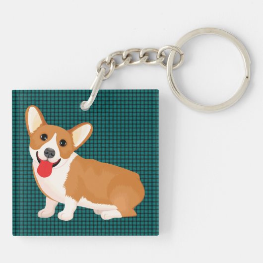 corgi hond sleutelhanger (Achterkant)