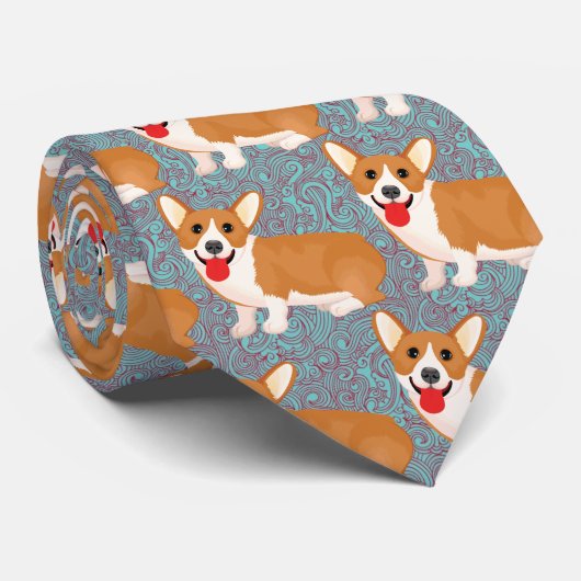 corgi hond stropdas (Opgerold)