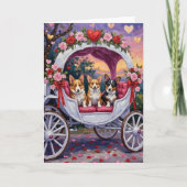Corgi Hond Valentijnsdag  Kaart (Voorkant)