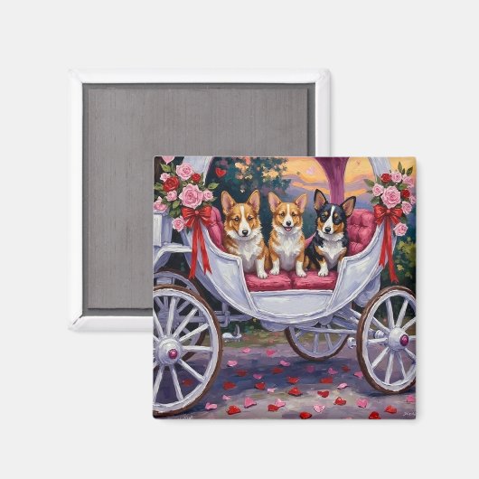 Corgi Hond Valentijnsdag Magneet (Voorkant / Achterkant)