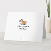 Corgi-hond verjaardagskaart kaart (Achterkant)