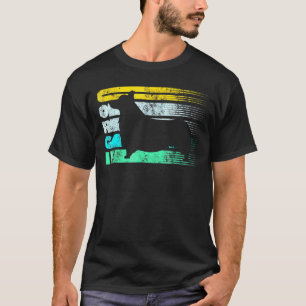 Corgi Hond Vintage Retro Silhouet Versleten T-shirt
