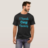 Corgi Hond Vloeiend Tee T-shirt (Voorkant volledig)