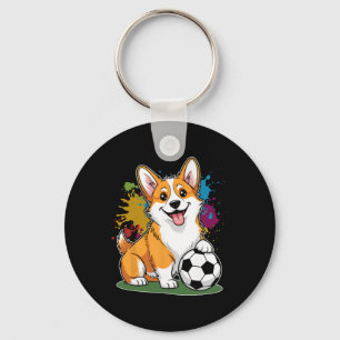 Corgi-hond voetbal Bilj Sports Team Dier Sleutelhanger