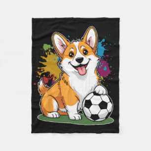 Corgi-hond Voetbal Byll Sportteam Dier Fleece Deken