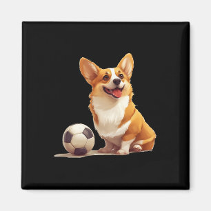 Corgi-hond Voetbal Sportteam Dier Mannen Vrouwen Magneet