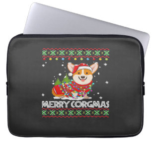 Corgi Hond Vrolijke Corgmas Kerstman Corgi Lelijke Laptop Sleeve