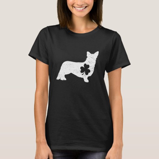 Corgi honden kostuum St. Patrick's Dag T-shirt (Voorkant)