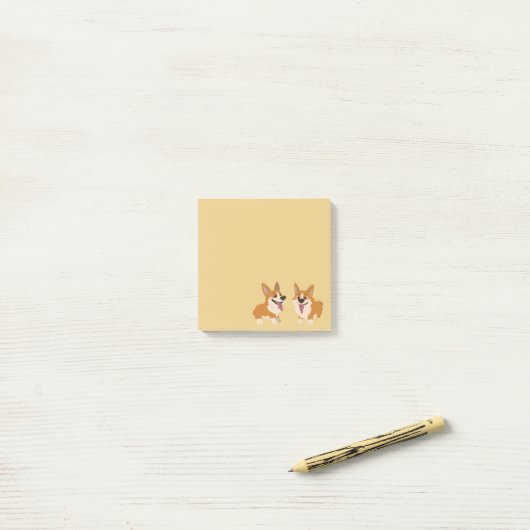Corgi Honden Post-it® Notes (Op bureau)