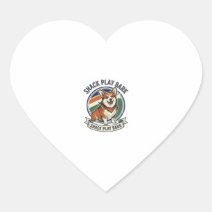 Corgi honden shirt grappige vintage gravure huisdi hart sticker