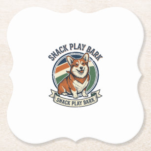 Corgi honden shirt grappige vintage gravure huisdi kartonnen onderzetters