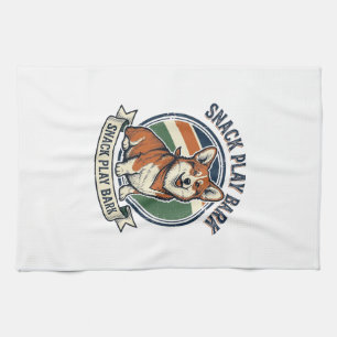 Corgi honden shirt grappige vintage gravure huisdi theedoek