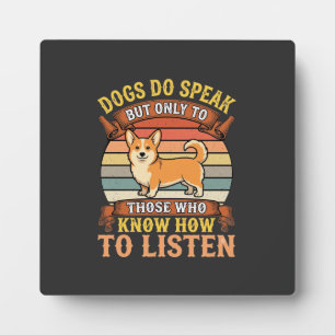 Corgi Honden Spreken Echt Vintage Quote Fotoplaat