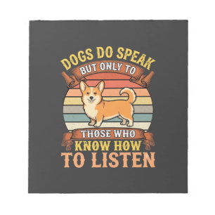 Corgi Honden Spreken Echt Vintage Quote Notitieblok