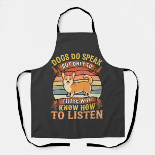 Corgi Honden Spreken Echt Vintage Quote Schort