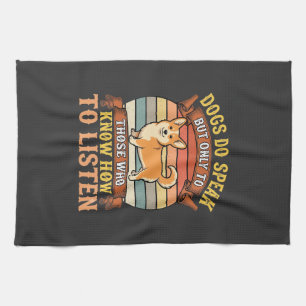 Corgi Honden Spreken Echt Vintage Quote Theedoek