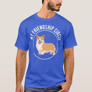Corgi-honden Vriendschapscirkel Grappige Hondenbez T-shirt