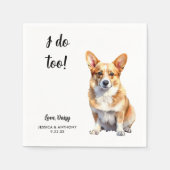 Corgi-hondenbruiloft  servet (Voorkant)