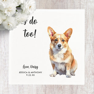 Corgi-hondenbruiloft  servet