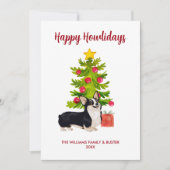 Corgi-hondenfamilie Kerstmis Feestdagenkaart (Voorkant)