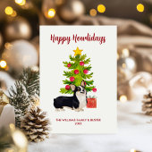 Corgi-hondenfamilie Kerstmis Feestdagenkaart