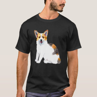 Corgi-hondengezicht met kattenglichaam t-shirt