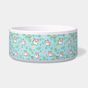 Corgi Hondenkom Florale Lente Kawaii Huisdier Voer Voerbakje