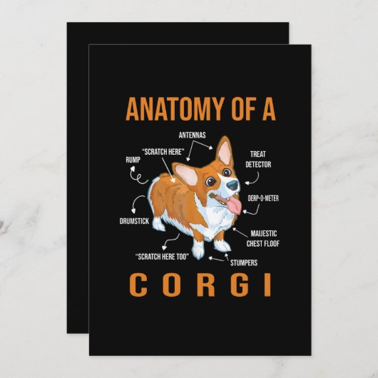 corgi hondenliefhebber grappig  save the date (Voorkant / Achterkant)