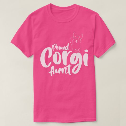 Corgi Hondenliefhebber Proud Corgi tante Moederdag T-shirt (Design voorkant)