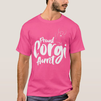 Corgi Hondenliefhebber Proud Corgi tante Moederdag T-shirt