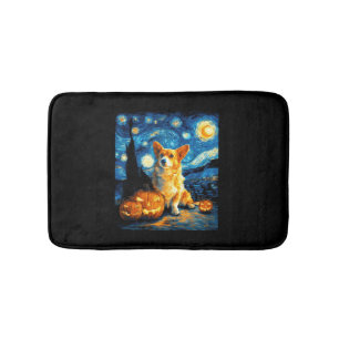 Corgi-hondenliefhebbers Schilderij van gogh sterre Badmat