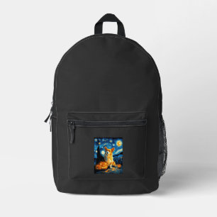 Corgi-hondenliefhebbers Schilderij van gogh sterre Bedrukte Rugzak