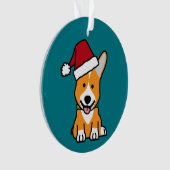 Corgi-hondenpuppy Pembroke Welsh Kerstkerstkerstke Ornament (voorkant)