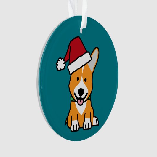 Corgi-hondenpuppy Pembroke Welsh Kerstkerstkerstke Ornament (voorkant)