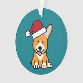 Corgi-hondenpuppy Pembroke Welsh Kerstkerstkerstke Ornament (voorkant)