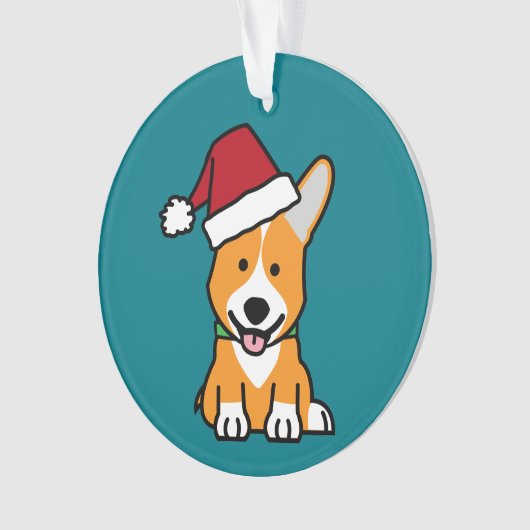 Corgi-hondenpuppy Pembroke Welsh Kerstkerstkerstke Ornament (voorkant)