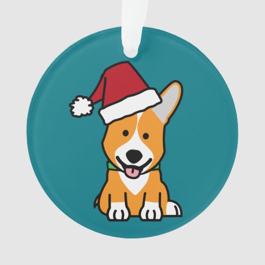 Corgi-hondenpuppy Pembroke Welsh Kerstkerstkerstke Ornament (voorkant)