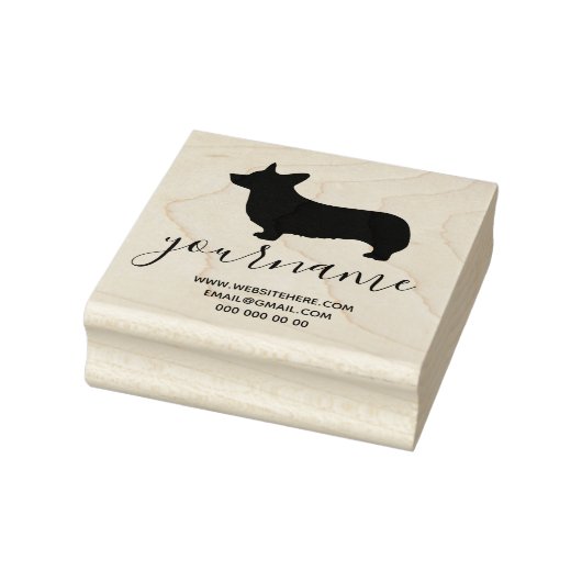 Corgi Hondenras Canine Kennel Rubberstempel (Stempel)