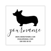 Corgi Hondenras Canine Kennel Rubberstempel (Afrduk)