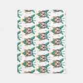 Corgi-hondenras Kerstmis Fleece Deken (Voorkant)