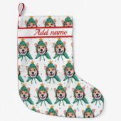 Corgi-hondenras Kerstmis Kleine Kerstsok (Voorkant)