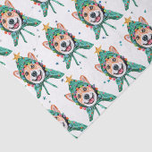 Corgi-hondenras Kerstmis Tissuepapier (Detail)