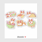 CORGI HONDENVOER KARAKTERSET STICKER (Vel)