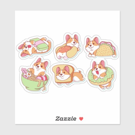 CORGI HONDENVOER KARAKTERSET STICKER (Vel)