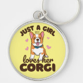Corgi-hondmeisjes zeggen sleutelhanger (Voorkant)