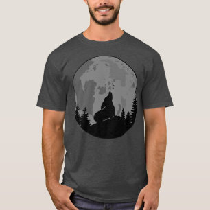 Corgi Howling Moon Dog Funny Women Doggy Moon Love T-shirt