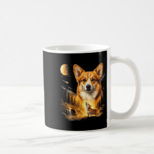 Corgi huilt naar de maan vintage 90s grappige hond koffiemok