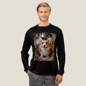 Corgi huis Tri-Blend shirt (Voorkant)