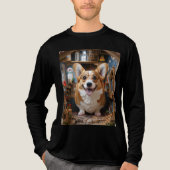 Corgi huis Tri-Blend shirt (Voorkant volledig)