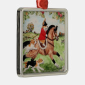 Corgi Huntsman Rides to Hounds Ornament (Rechts)
